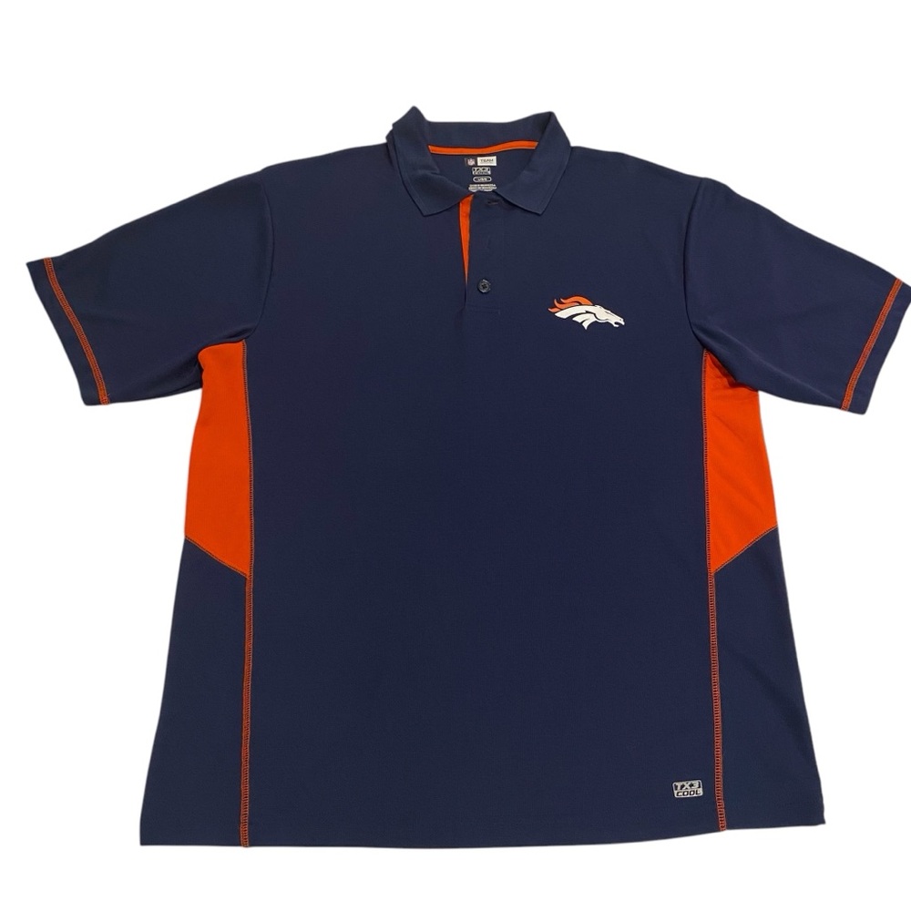 Denver Broncos SS Polo Golf Collared Lightweight Shirt - Like New - L